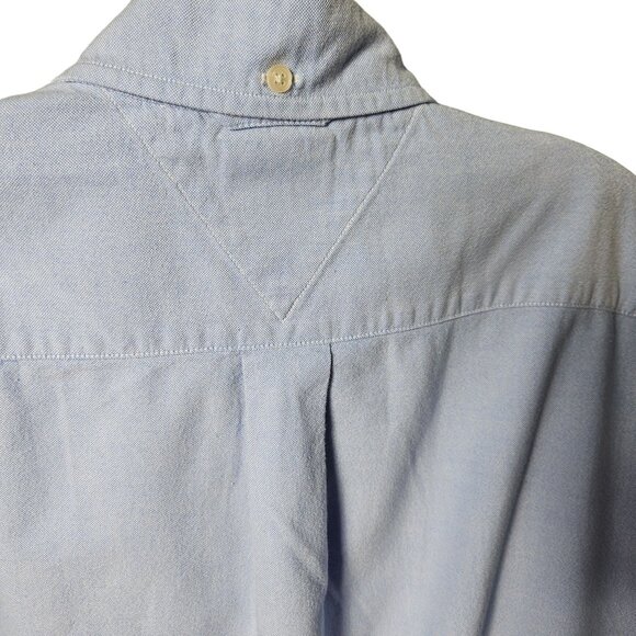 Tommy Hilfiger Mens Button-Up Shirt L Blue 100% Cotton - Picture 5 of 6